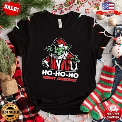 Ho Ho Ho Yoda Merry Christmas Shirt, Star Wars Christmas Shirt T-Shirt, S-5XL