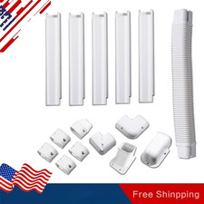 3" W 9.5Ft Line Set Cover Kit for Mini Split Central Air Conditioner Decorative