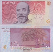 Banknoten Estland 2007 Pick-Nr: 86b bankfrisch 10 Krooni