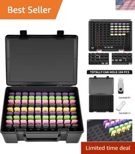 Flash Drive Case USB Memory Stick SD Card Storage Organizer- Holds 104pcs Thu...