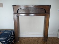 1920 Solid Wood Double Mantelpiece Fireplace