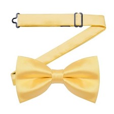 Pre-Tied Bow Tie Satin Solid Bowtie Adjustable L- adults,full age Champagne