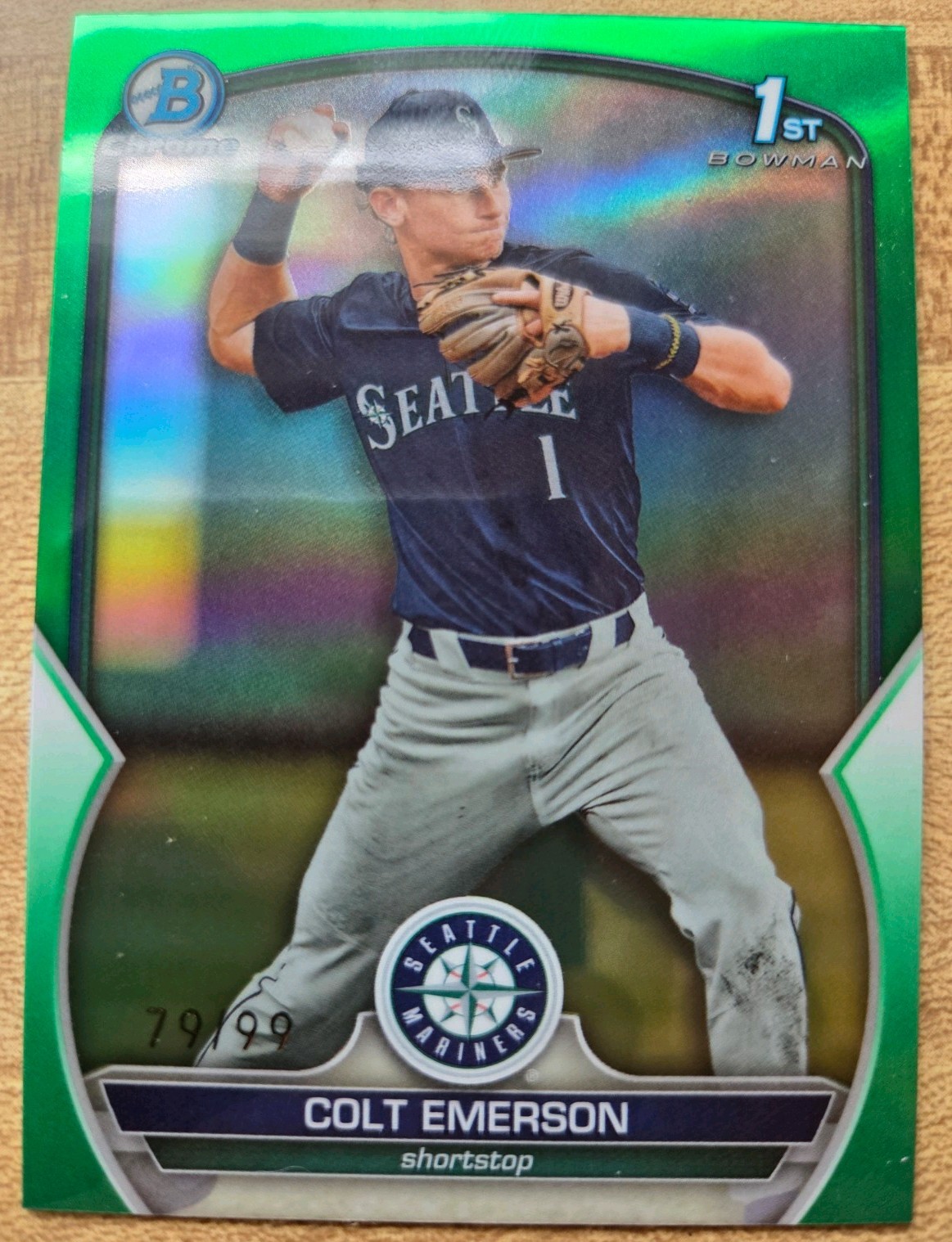 2023 Bowman Draft - Chrome Colt Emerson #BDC-42 Green Refractor /99 (RC)