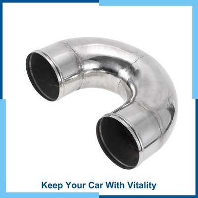 180 Degrees Mandrel Exhaust Tube with Bead Roll DIY Custom 5'' OD 7.87'' Length