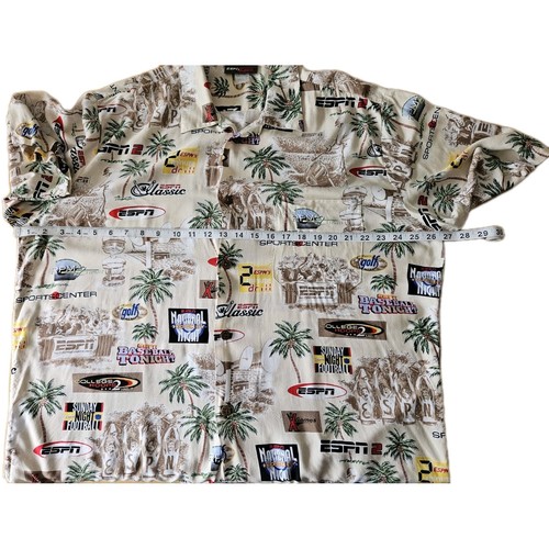 RARA Camisa Reyn Spooner ESPN Zona GRANDE Hawaiana Aloha Centro Deportivo X Juegos L - Imagen 6 de 7