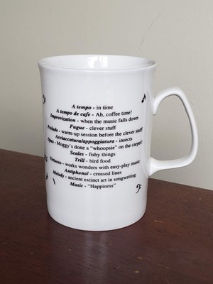 Nota Bene For Musicians Mug/Cup Music Notables 1993 Fine English Bone China