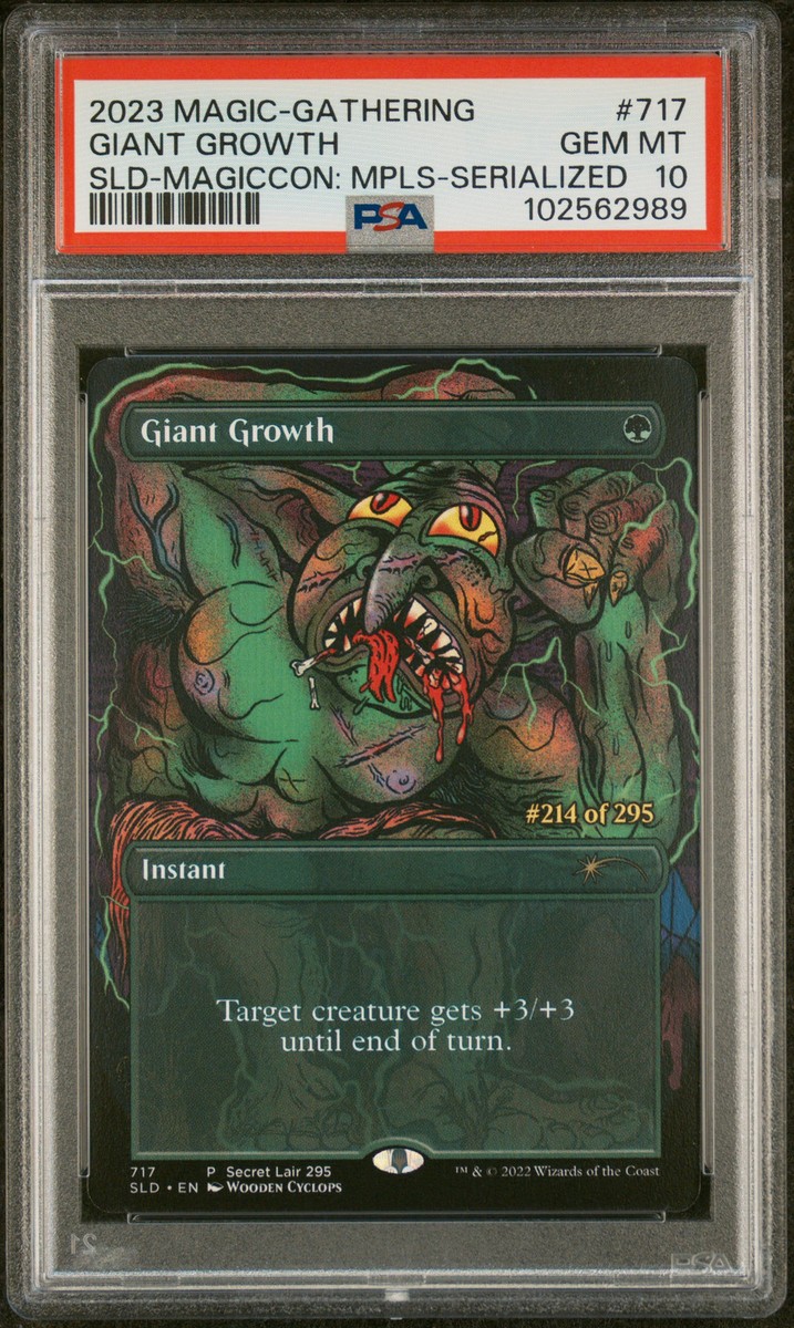 2023 MTG SECRET LAIR DROP #717 GIANT GROWTH 214/295 PSA 10 | eBay