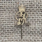 Vintage King George V (GRV) Royal Cypher Stick Pin Badge WW1 Military Yeomanry