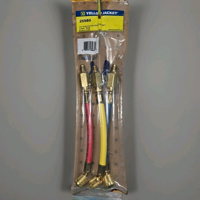 #ad #ad Yellow Jacket 25980 1 4quot; FlexFlow Ball Valve Hose Adapters 3 Pack $80.00