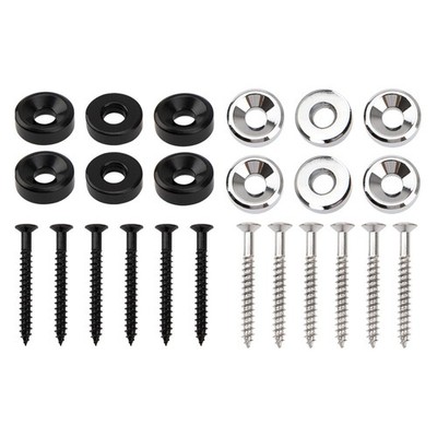 12Pcs Yootones Guitar Neck Joint Ferrules Bushing with Screws Compatible Bass