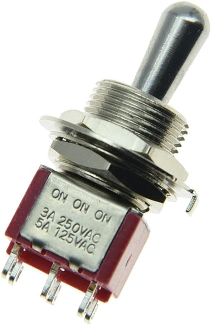 SALECOM Guitar/Amp Fat Bat Toggle Switch DPDT 6 Pin 3 Way on on on Sealed Guitar