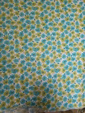 2015 Fabric Traditions blue green allover daisy daisies floral fabric material