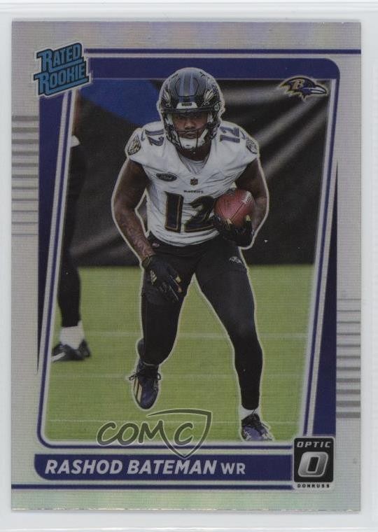 2021 Panini Donruss Optic Rated Rookie Holo Prizm Rashod Bateman #210 1b33