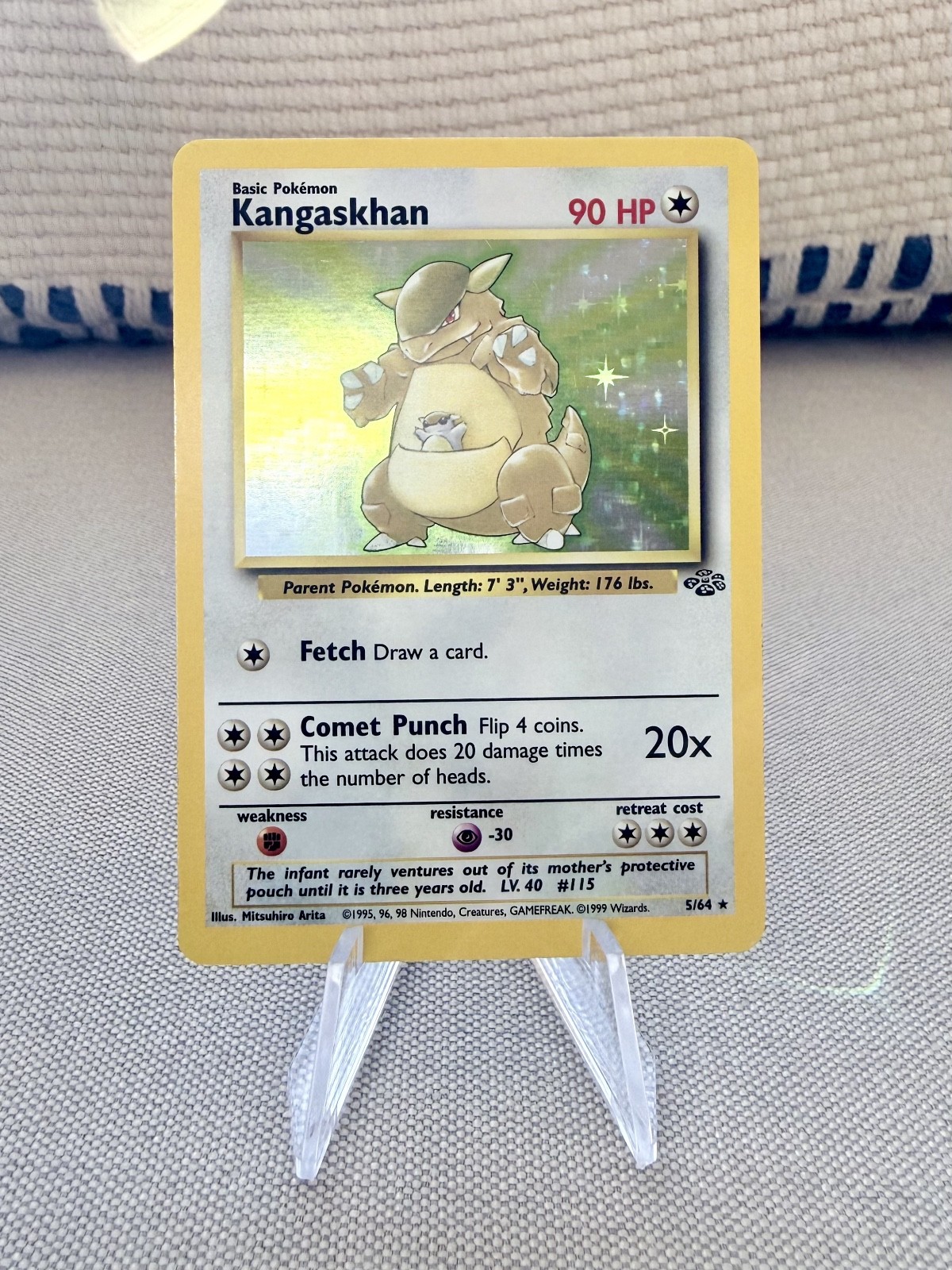 Pokémon Kangaskhan Jungle Unlimited 5/64 Holo Rare LP WOTC 1999