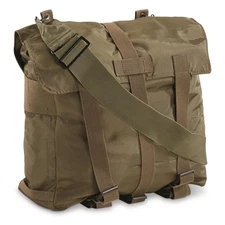 Genuine Austrian Combat Pack W Shoulder Strap 14" x 5" x 10 Heavyweight OD Nylon