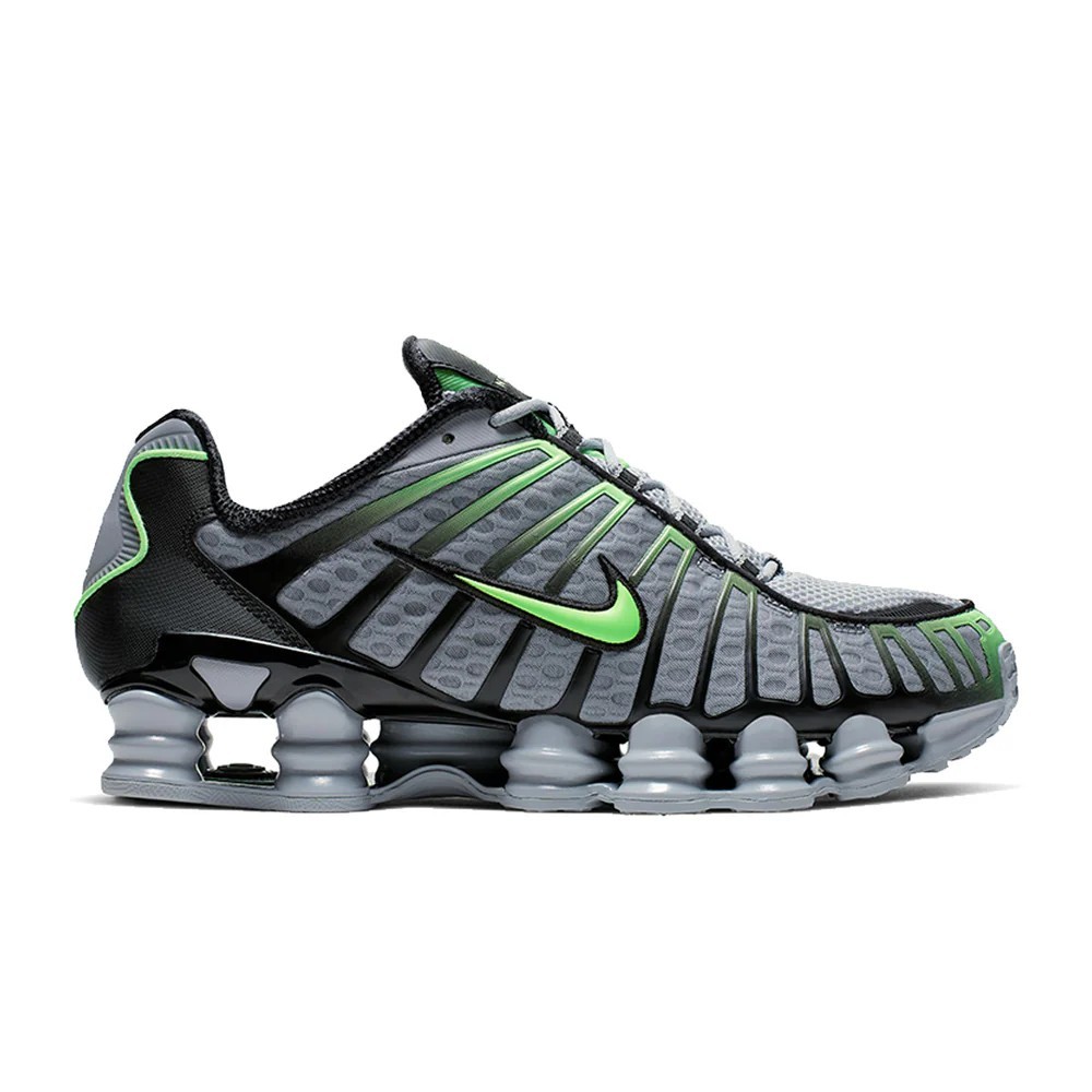 Nike Shox TL Wolf Grey Lime Blast AV3595-005 Men's Size 10.5
