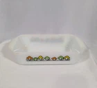 Vintage Anchor Hocking Fire King 432 Summerfield Flowers 1qt Casserole Dish