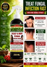 Image of Potent Scalp Skin Fungal Infection Complete Remedy - PURE HERBAL EXTRACT 250 ML