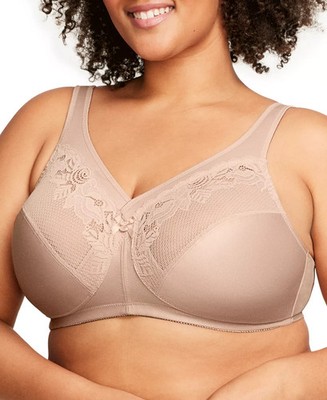 Glamorise Women's Full Figure Plus Size MagicLift Wirefree Minimizer Support Bra