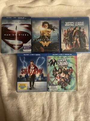 DCEU Blu-ray Bundle Man of Steel, Suicide Squad, Justice League Wonder Woman +