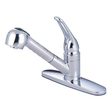Kingston Brass KB80.SP 1.8 GPM 1 Hole Pull Out Kitchen Faucet - Chrome