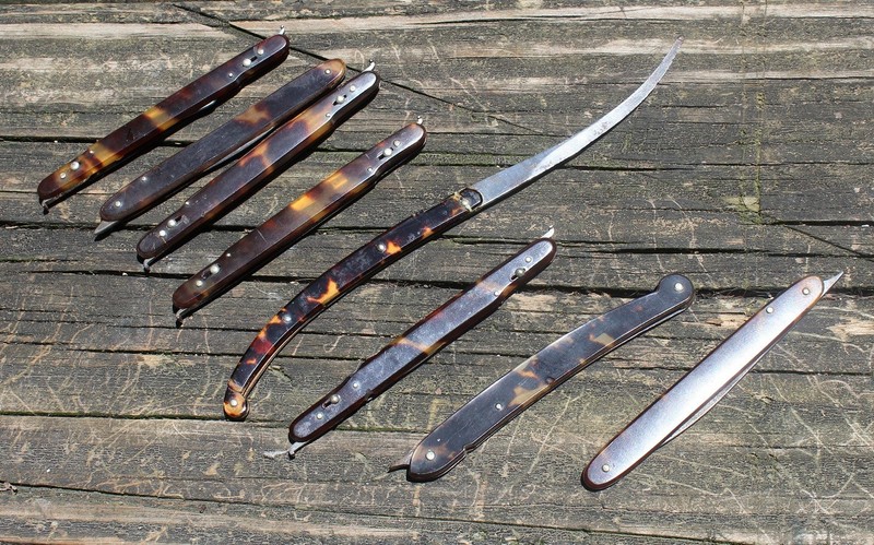 Set of 8 Tortoise handled 19th Century Folding Surgical tools!