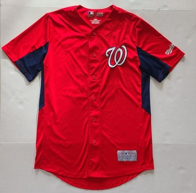 Max Scherzer Jersey Men's M Washington Nationals Red Blue MLB TX3 Cool