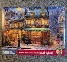 Springbok WINTER WONDERLAND CAFE 500 piece puzzle Christmas COMPLETE