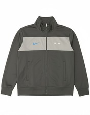 NIKE Mens Tracksuit Top Jacket XL Grey Colourblock Polyester BQ01