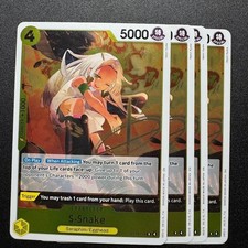 4x S-Snake OP13-114 R Holo Foil - One Piece TCG English Playset Near Mint