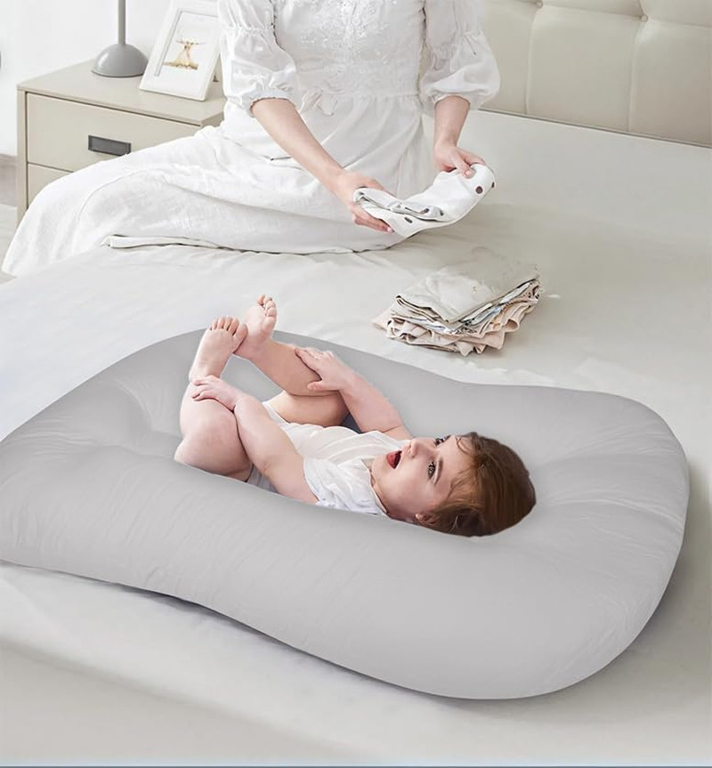 как выглядит Baby Lounger for Newborn 0-18 Months, Bionic Design Infant Floor Seats Lounger фото
