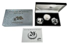 US 2006 P-W 20th Anniversary 3 Coin American Silver Eagle Set Box COA Proof - BU