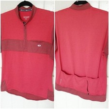 SUGOI Semifitted Quarter Zip Cycling Jersey w/ Pockets Logo Men's Medium Red SS