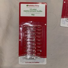 NIP 10 Mini Replacement Bulbs Christmas String Lights 3.5V - UL 35 70  140 sets