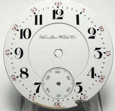 Antique Hamilton Watch co Pocket Watch Dial ONLY 45.2mm