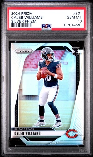 2024 PANINI PRIZM SILVER PRIZM #301 CALEB WILLIAMS PSA 10
