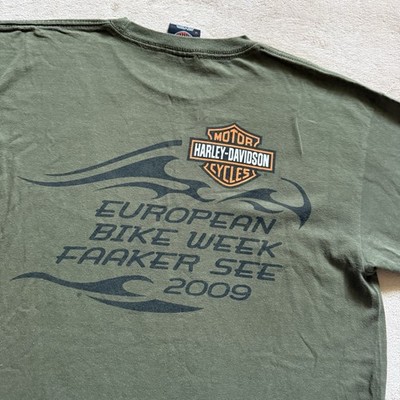 Harley Davidson European Bike Week Faaker siehe 2009 T-Shirt Größe Medium Vintage