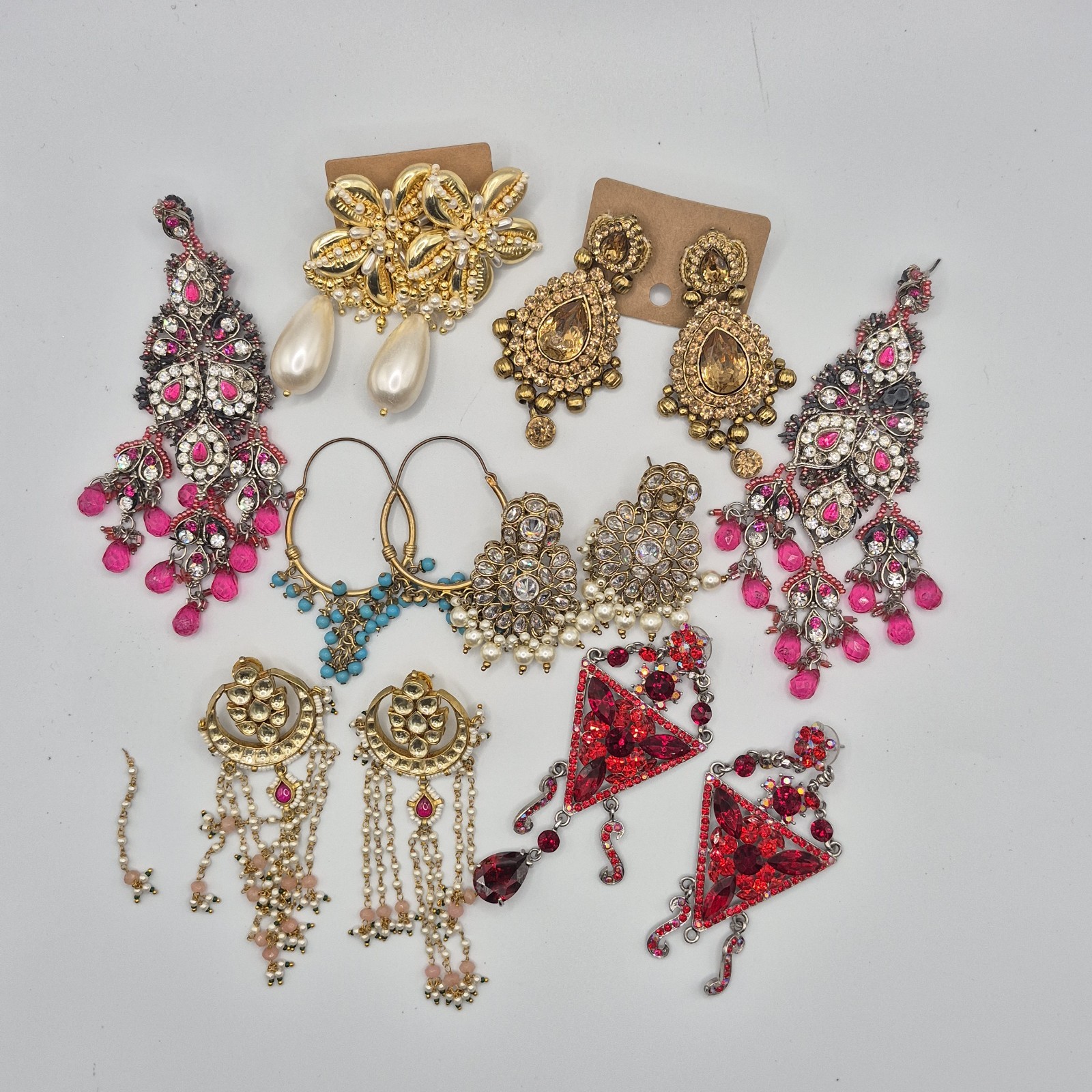 Bundle Indian Statement Earrings Some Flawed Ethn… - image 1