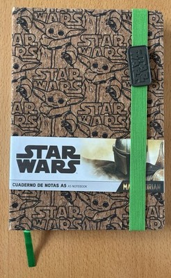 STAR WARS Mandalorian & Grogu Notizbuch Journal Sketchbook Kork NEU A5 blanko