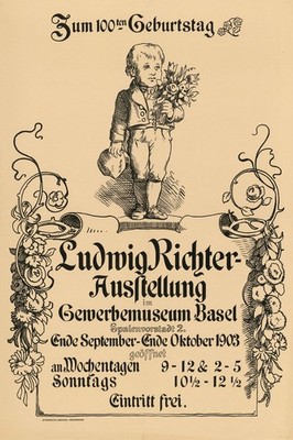 Ludwig Richter 1903 Art Exhibition Poster - 16x24    Premium Matte Paper 200gsm