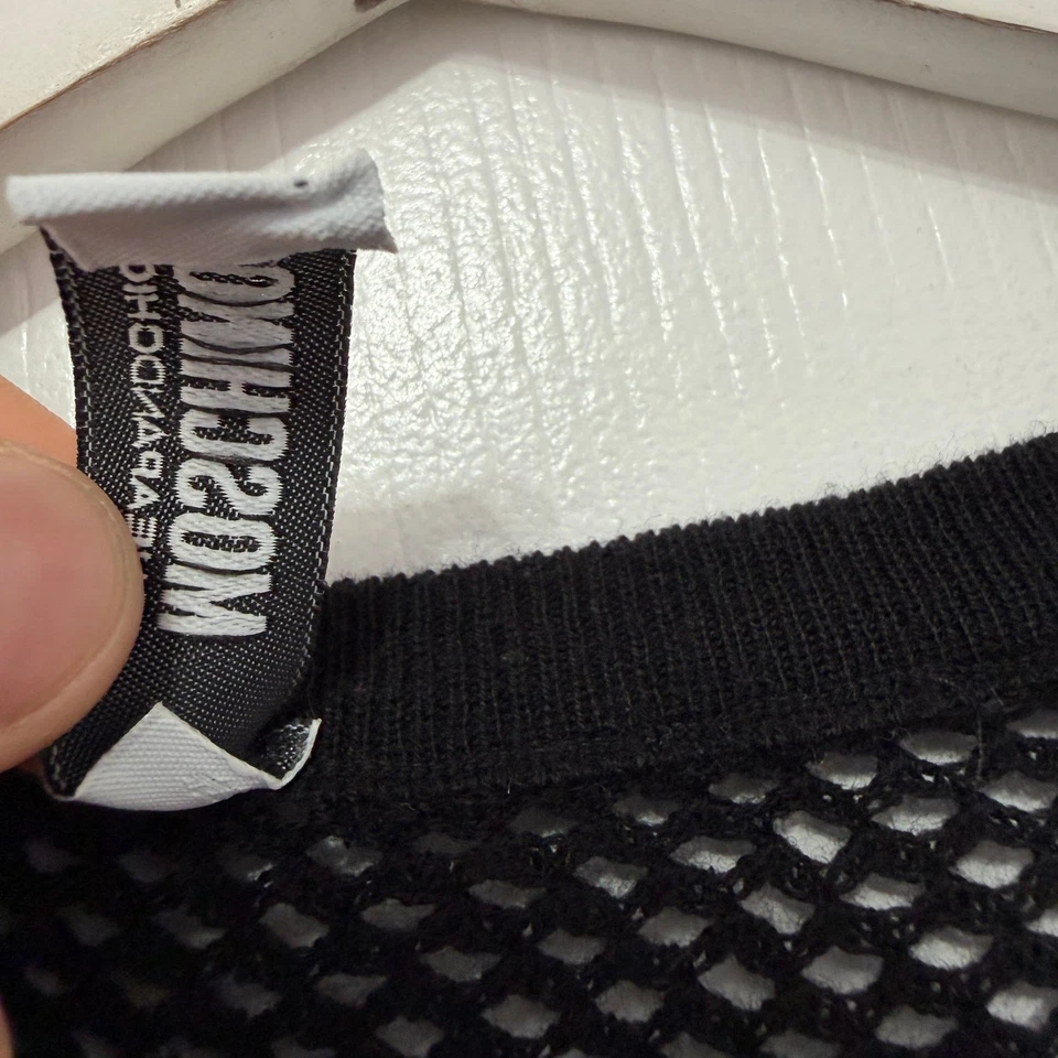 Moschino Jersey Negro Barato y Elegante con Acento Floral Crochet Talla 14 Foto 3 de 4