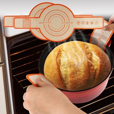 Silicone Bread Sling Dutch Oven 2 Sets Silicone Bread Baking Mats Food-Grade