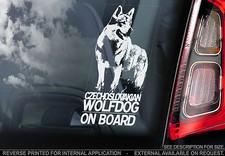 Czechoslovakian Wolfdog - Dog Car Sticker -Czech Wolf Československ Vlčák - TYP1