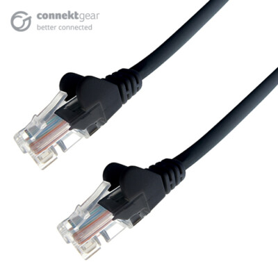 5m RJ45 CAT5e UTP Stranded Flush Moulded Network Cable - 24AWG - Black