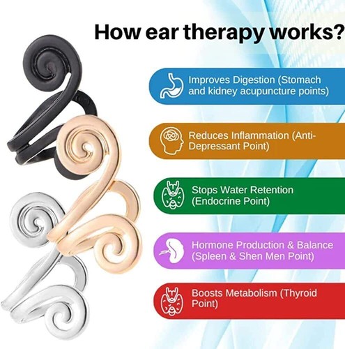 2× Zunis Acupressure Slimming Earrings Non Piercing Acupressure Slimming-Earring - Picture 9 of 21