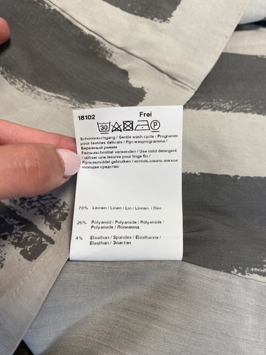Annette Görtz Linen Blend Grey Stripped Jacket, Size: 42 - Picture 8 of 8