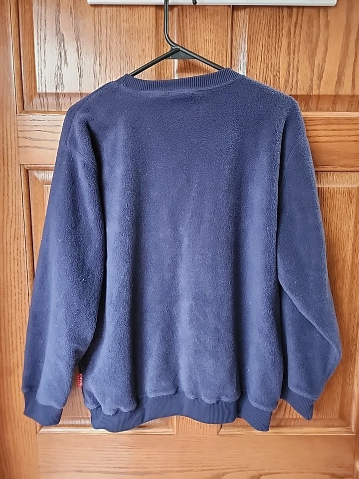 Vintage Coca-Cola Fleece Blue Sweatshirt Polar Bear Coke Bottle (NO TAGS) - Image 3 of 3