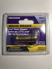 Hillman Solid Brass 200 Degree Door Viewer #852220 - New