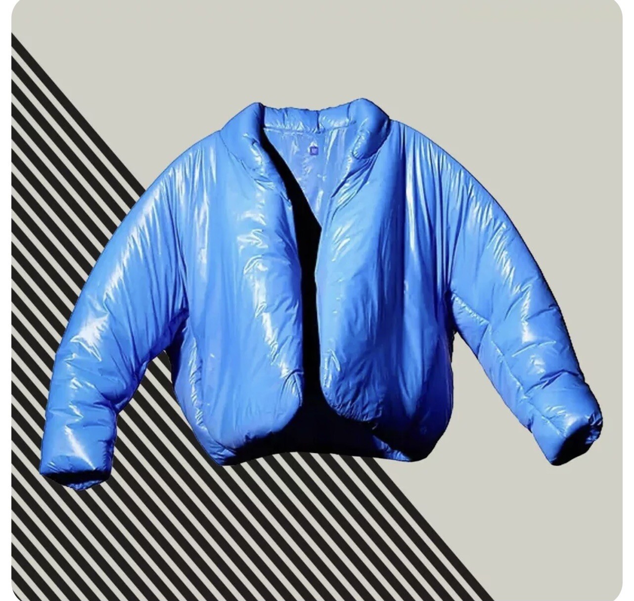 NEW YEEZY X GAP ROUND Cropped Jacket blue Puffer Fall 2021 Kanye West MEDIUM