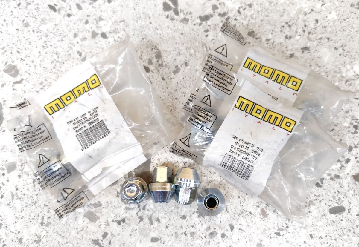 16PCS M12x1.25 MOMO PCD Change Wheel Nuts M12x1.25 WOBBLE NUTS